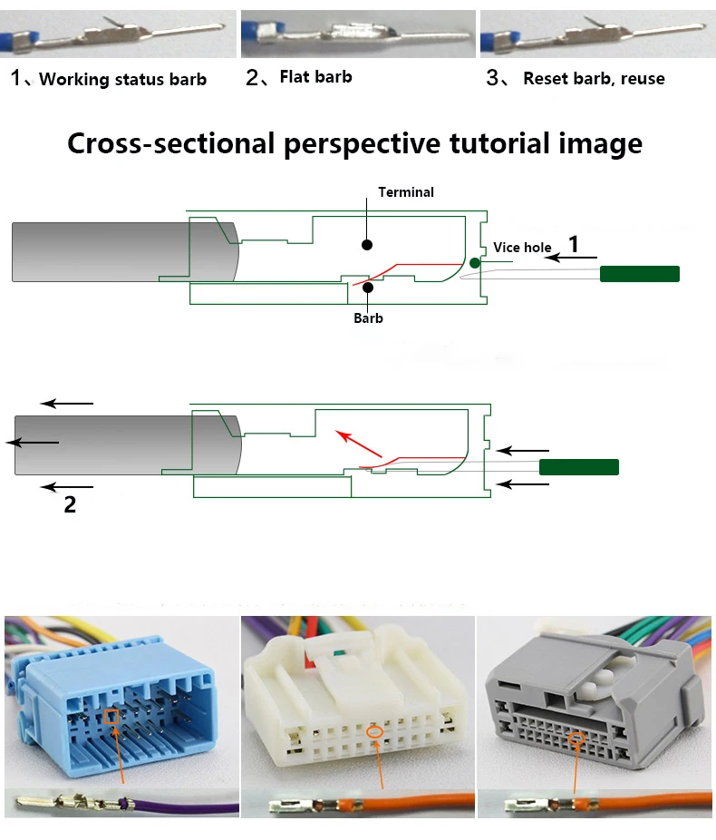 kit de ferramentas para montagem de ejetor de titânio de liga de peças crimpagem conector terminal adequado para modificação da maioria dos modelos