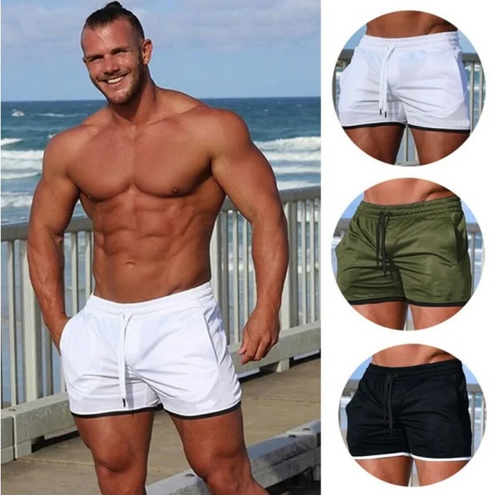 

2019 Spring Casual New Style MEN'S Wear Solid Color Cotton Shorts Youth Popularity High Waist Beach MEN'S Beach Pants