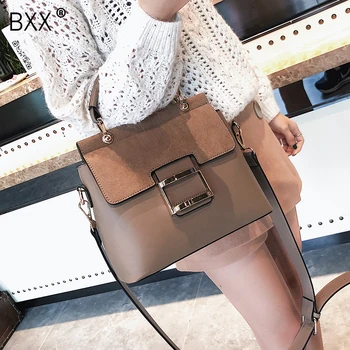 

[BXX] Simple Solid Color Pu Leather Crossbody Bags For Women 2020 Large Capacity Crossbody Shoulder Bag Female Handbags OE591