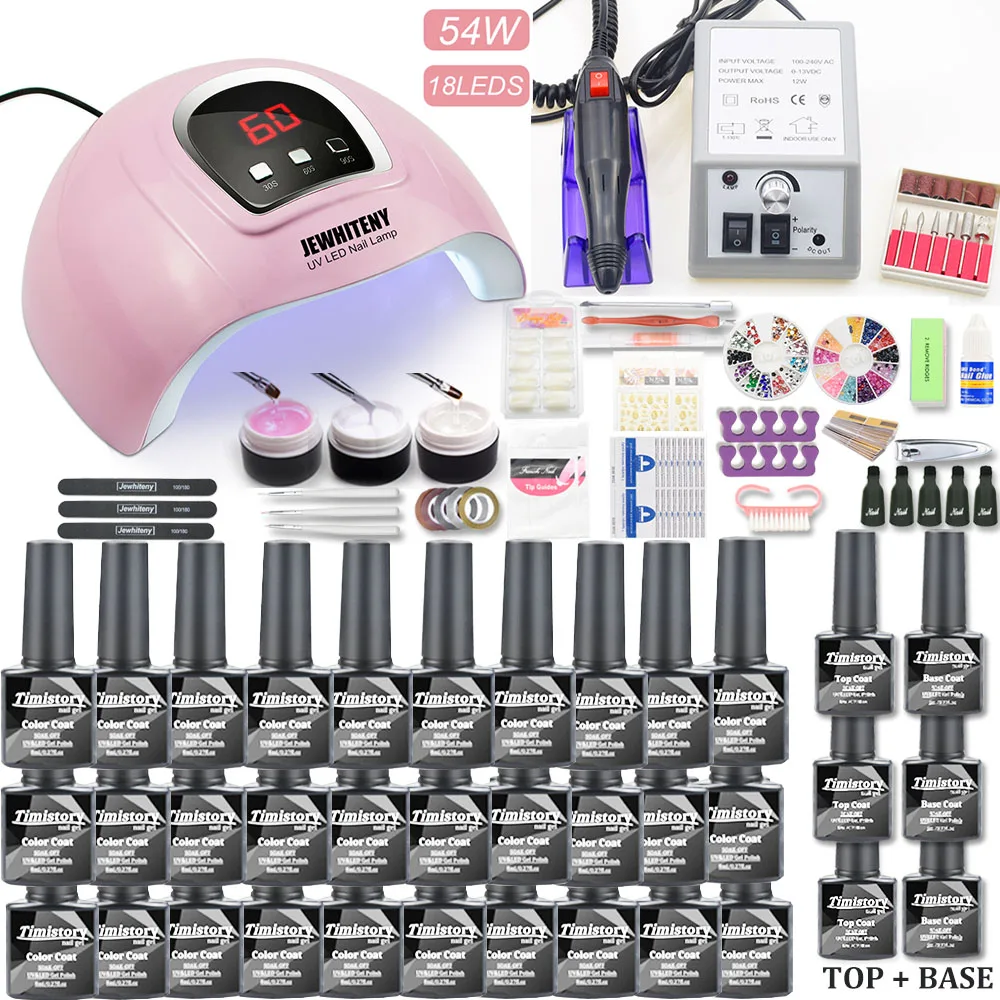 Online Nagel Set 120 54W UV LED Lampe Gel Nagellack Set kit   20000RPM Elektrische Nagel Bohrer nail art Werkzeuge Maniküre UV Extension Kit