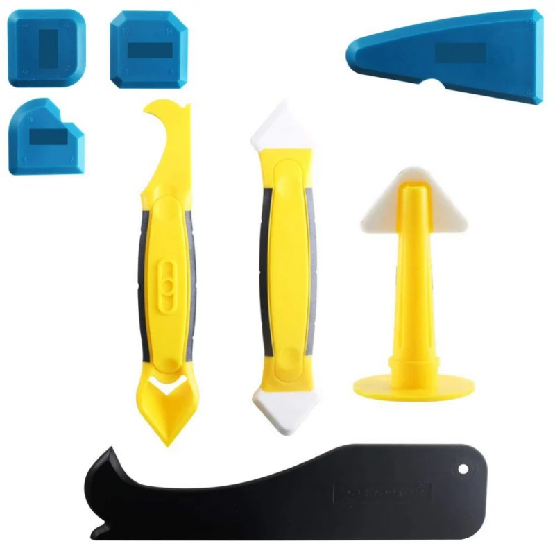 

8Pcs/Set Sealant Spatula Caulking Tool Kit Joint Silicone Grout Remover Scraper For Bathroom Kitchen Room Sealing