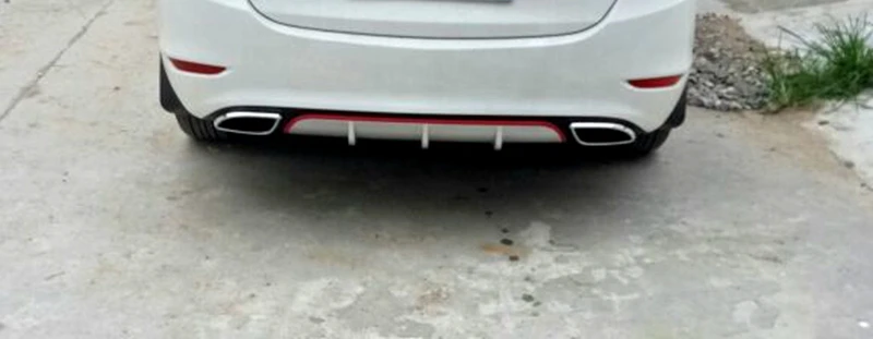 Серебристый Спойлер заднего бампера для Buick Excelle, украшение заднего бампера, диффузор для губ, защитные бамперы, комплект для тела Buick Excelle - Цвет: Серебристый