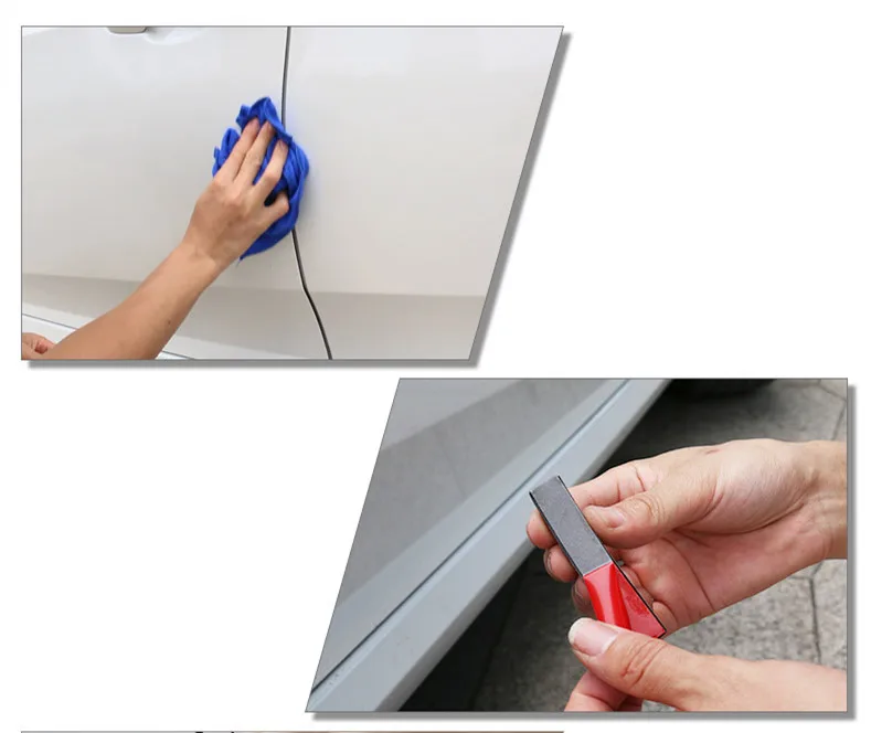 4 pcs/set Car door anti-collision strip 3D stereoscopic rubber protective decorative accessories For Honda Civic