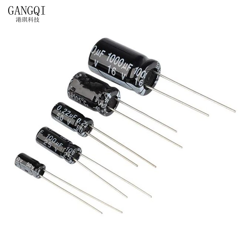 500Pcs/Lot 0.1UF-1000UF 24Values Aluminum Electrolytic Capacitors 16-50V mix Electrolytic capacitor Assorted kit and storage box