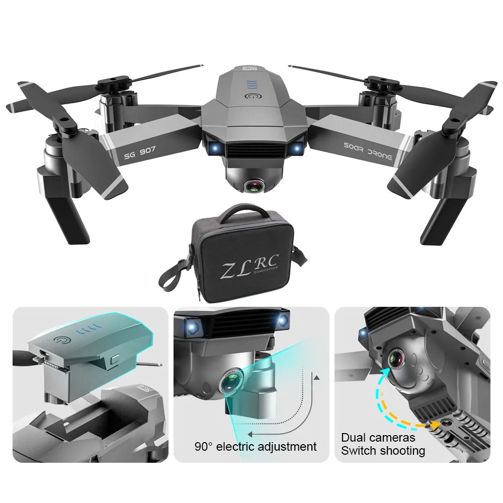 SG907 gps Дрон с 1080P HD двойной камерой wifi FPV RC Квадрокоптер складной Дрон более 6 миллионов 1080p HD видео запись# X