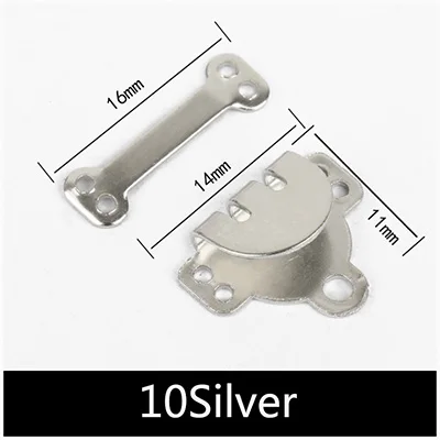 10Silver Meetee 30/50 комплектов Медь металлический крючок для брюк шуба невидимая кнопка крючок для юбки на брюки Регулируемая застежка аксессуары для шитья CN047 - Цвет: 10Silver