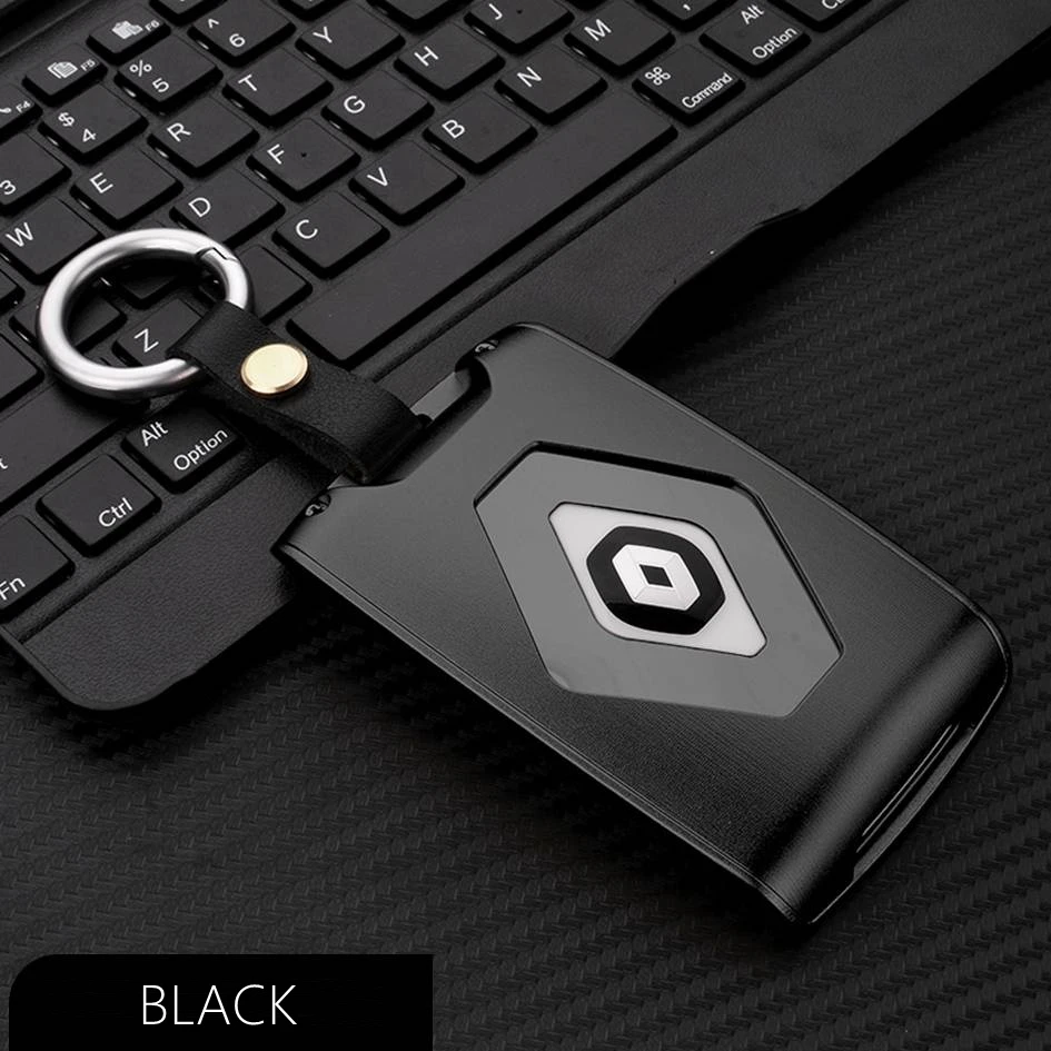 

LUNASBORE Auto Key protect Aluminum Car key cover case protector holder for Renault koleos Kadjar Keychain Keys With Key Rings