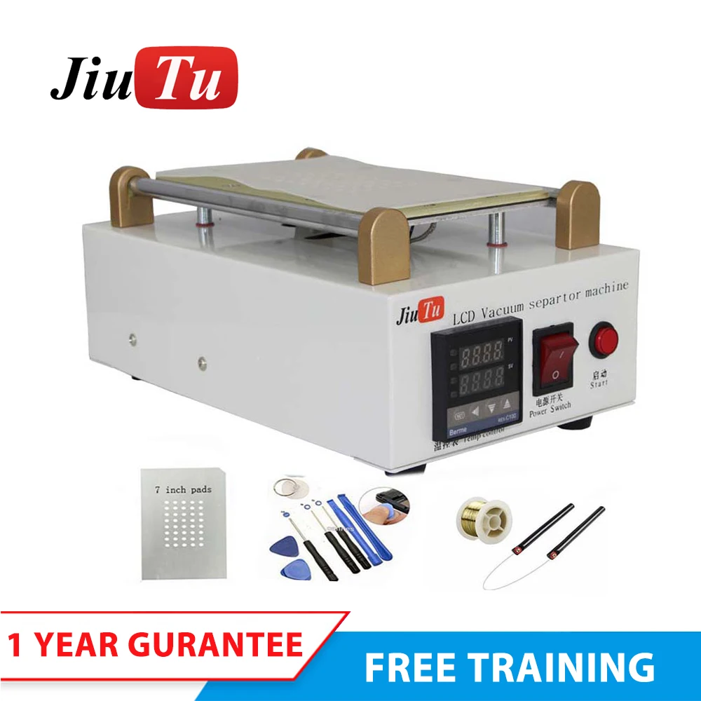 

7 inch 110/220V Build-in Vacuum Pump LCD Touch Screen Front Panel Glass Separator Machine Kit for iPhone Cell Phone Repair Jiutu