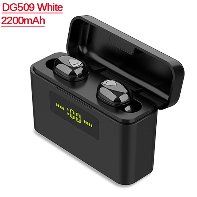 DG509 Black X8 TWS Bluetooth настоящие беспроводные наушники Bluetooth наушники мини TWS водонепроницаемые наушники с 2200 мАч внешним аккумулятором для всех телефонов - Цвет: DG509 Black