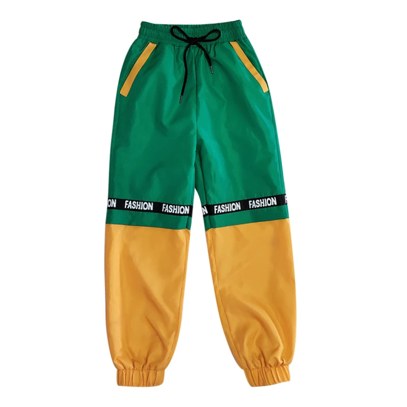 Green Coat Детская одежда для уличных танцев новые желтые и зеленые свободные штаны для танцев в стиле хип-хоп красивое платье для девочек в стиле джаз костюмы в стиле хип-хоп BL2828 - Цвет: Green Coat
