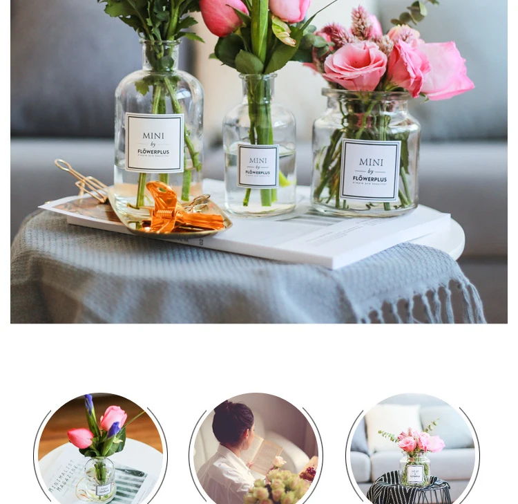Настольная Ваза для украшения дома северно-Европейский Дизайнерская ваза для цветочного стекла искусство Гостиная декоративная ваза для цветов