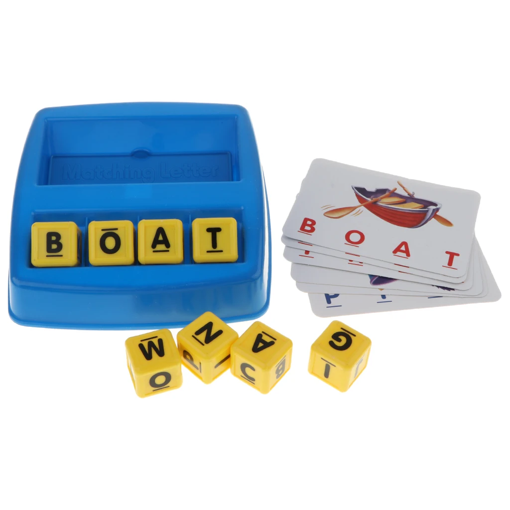 Preschool Educational Learning Matching Letter Game,Alphabet Letter Word Spelling Game Spell Words Board Game for  3 Years & Up