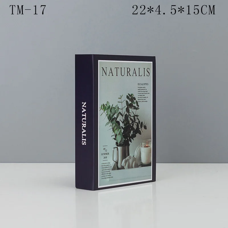 17 Скандинавские современные поддельные книги реквизит имитация книги спальня винный шкаф книжные полки с орнаментом ремесла магазин украшение для книжного шкафа дисплей - Цвет: 17