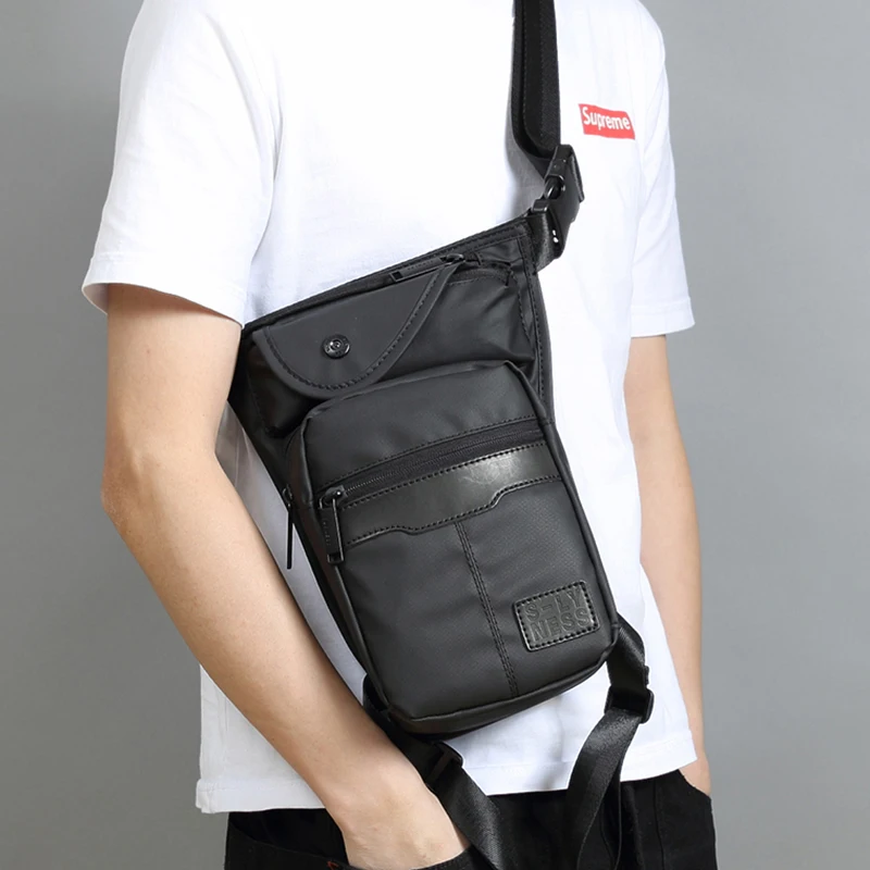 High Quality Men Drop Leg Bag Fanny Pack Motorcycle Riding Fashion Shoulder Cross Body Thigh Male Hip Belt Waist Bags