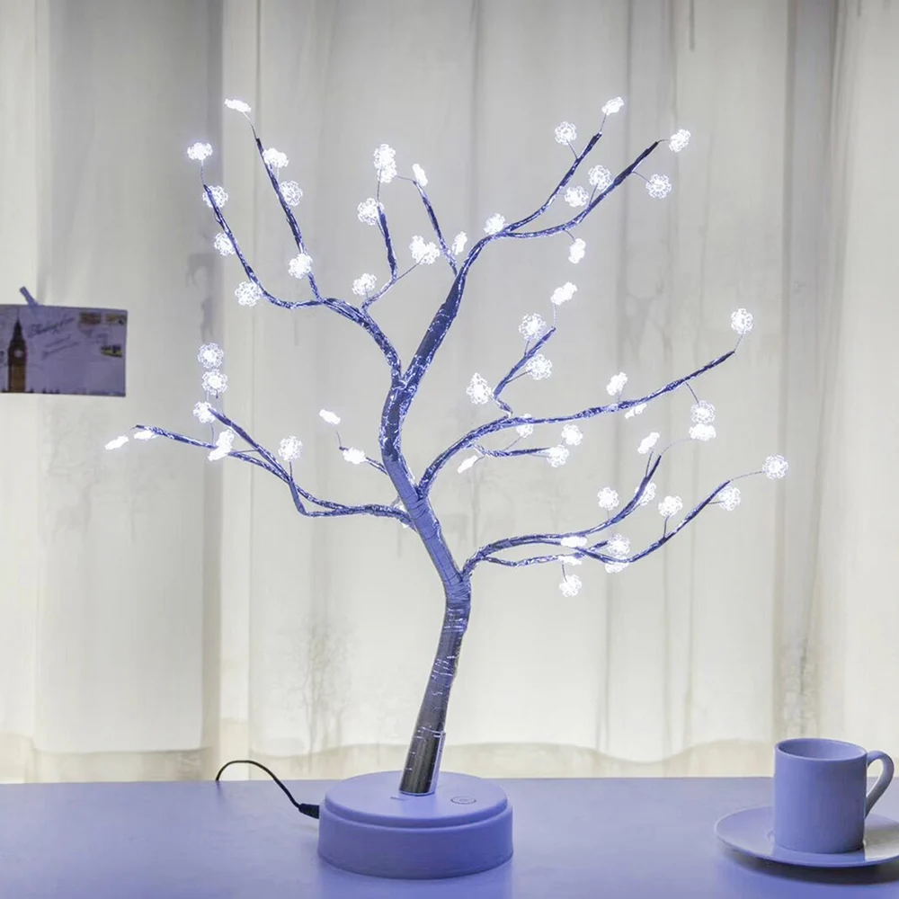 você mesmo, árvore artificial, interruptor por toque, luz de mesa, bonsai d30