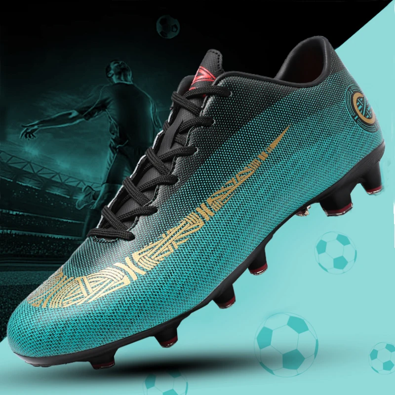 Mooyu Turf Indoor Black Men Soccer Shoes Kids Cleats Training Football Boots High Ankle Sport Sneakers Size 35-45 Dropshipping Mooyu Turf Indoor Black Men Soccer Shoes Kids Cleats Training Football Boots High Ankle Sport Sneakers Size 35-45 Dropshipping