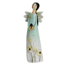 Смола Девушка Статуя Ангела фигурка украшения для сада, дома, магазина декора