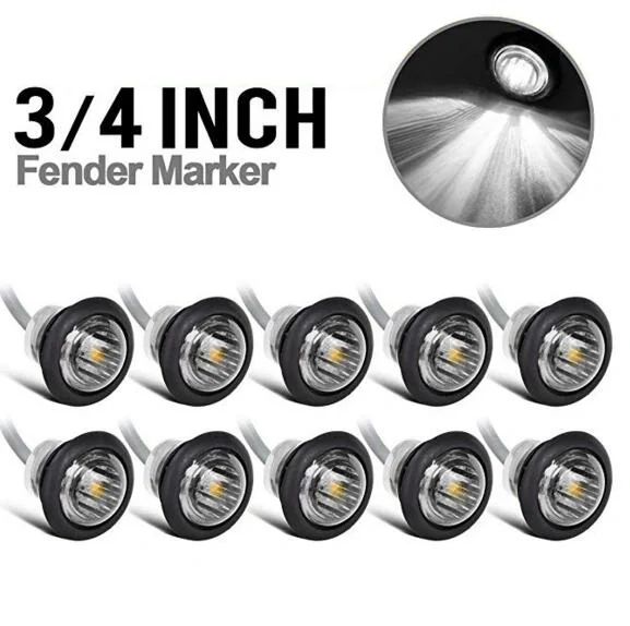 Nilight 10 Luces LED Redondas De 34 Pulgadas Luz LED De Distancia Delantera Y Trasera Luz Indicadora De Bala Para Camion Rv Automovil Autobus