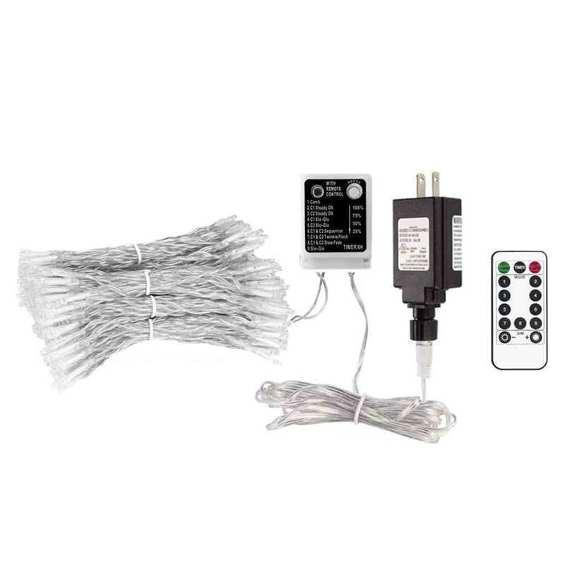 

Indoor Outdoor Curtain Lights 300 LED 2 Color Changing with Remote Control Curtain Fairy Lights for Wedding Party Festival Bedro