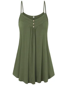 

Women Tops Ladies Blouse Party Summer Fashion Spaghetti Strap Holiday Solid Camisole Plus Size Loose
