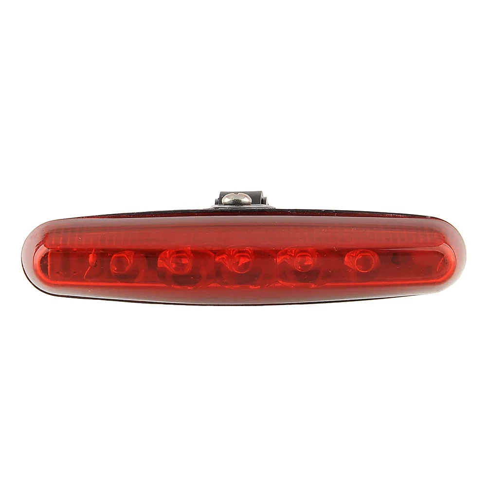 5 LED Cycling Bicycle MTB Laser Caution Security Warning Rear Light Red
