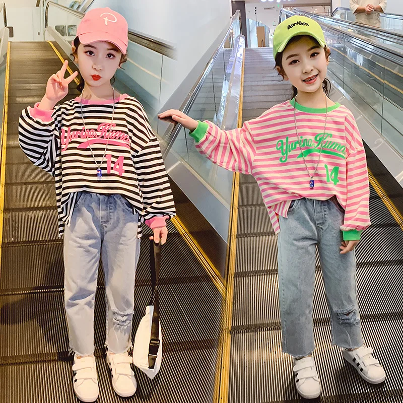 

Girls Online Celebrity Set 2020 New Style Spring Clothing Big Boy Western Style Children Fashion Girl Spring And Autumn Two-Piec