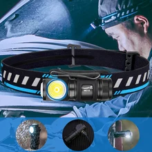 TrustFire – lampe frontale magnétique LED MC12, CREE XP L HI 16340, Rechargeable, avec queue magnétique, idéale pour la pêche et le Camping, 1000lm