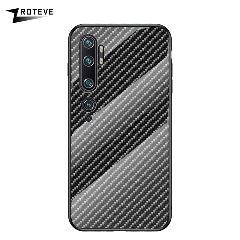 Black 04 Note 10 Pro Чехол Zroteve силиконовая рамка стеклянная крышка для Xiaomi mi Note 10 чехол обесцвечивающее стекло задняя крышка Xia mi Xio mi Note 10 - Цвет: Black 04