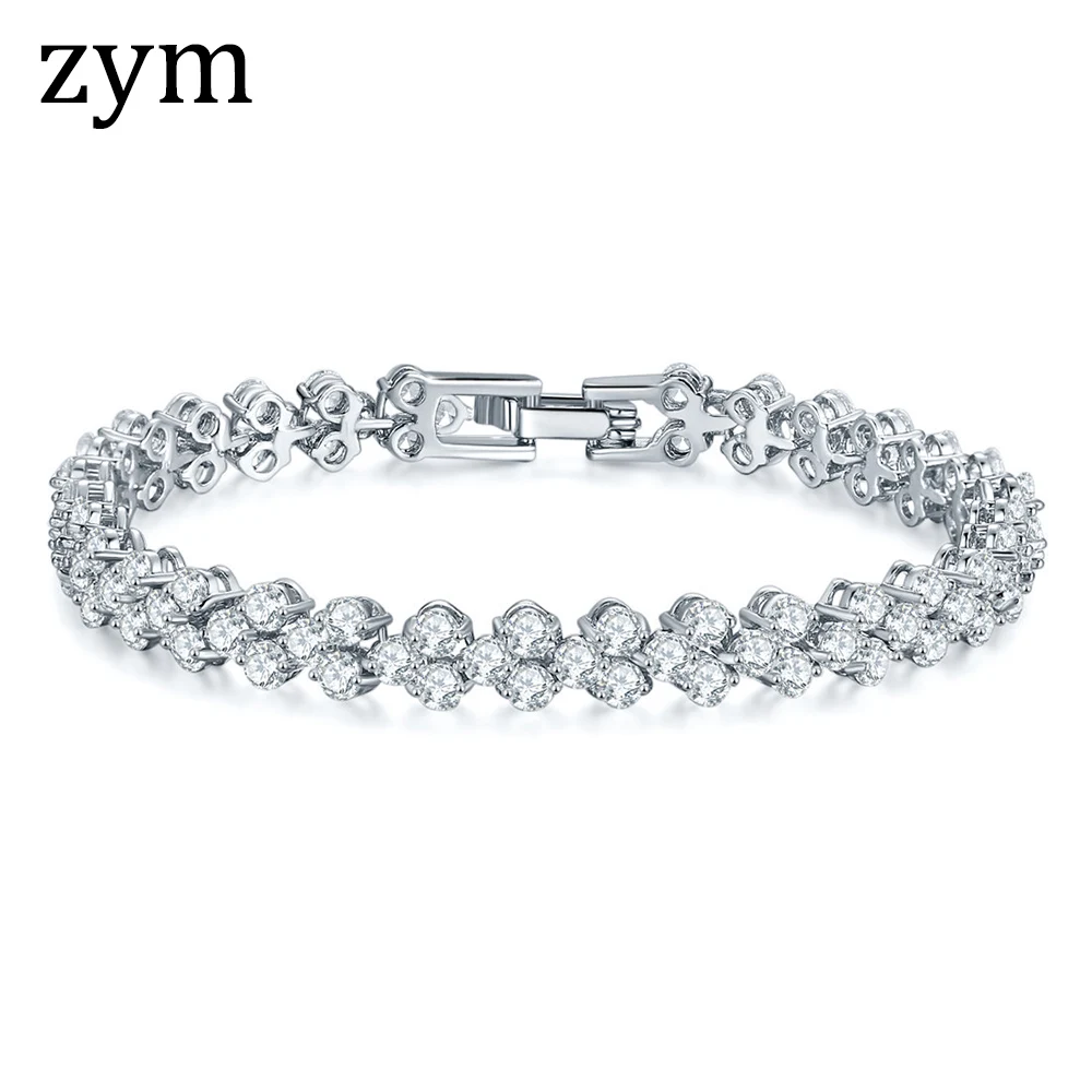 Zym2019Hot-selling брендовый браслет с цветами, высококачественный циркониевый европейский и американский браслет, Модный женский роскошный браслет на выпускной