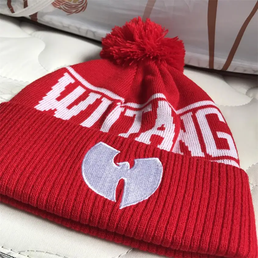 Wu Tang Pompom зимние шапки бини для женщин и мужчин Billie Eilish Ice cap Pom Hat Ladies Beenie hats забавные шапки для женщин и мужчин s Beanies