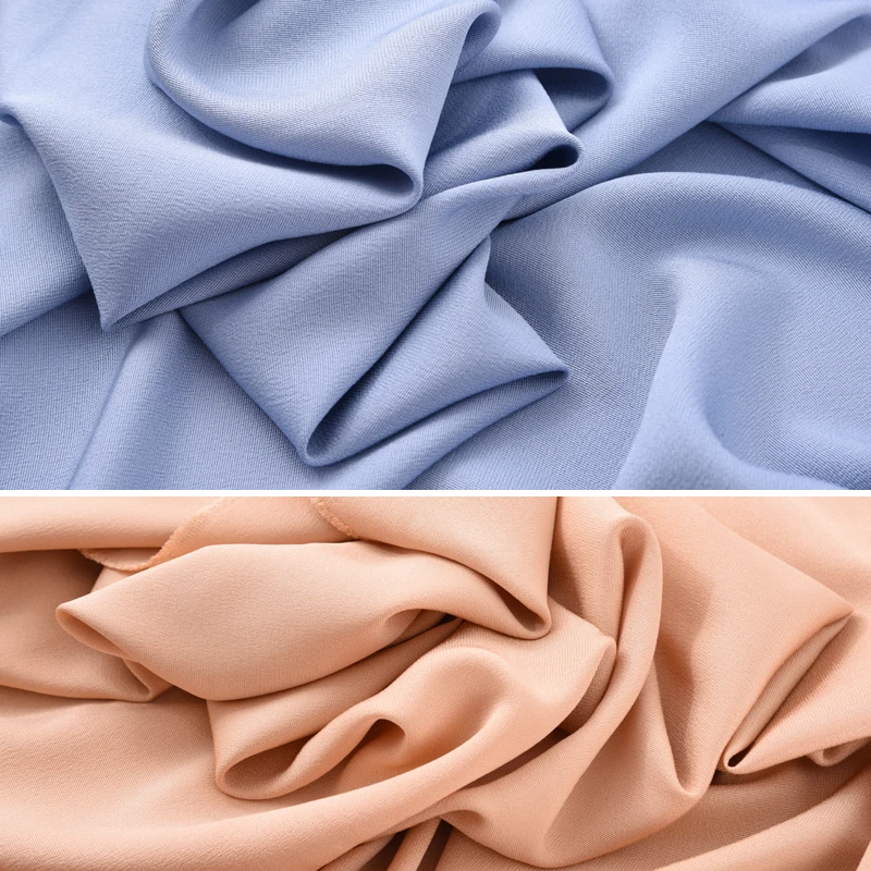 

Italian imported 35m heavy crepe fabric with soft sag, super texture, wide width and pure silk heavy crepe fabric