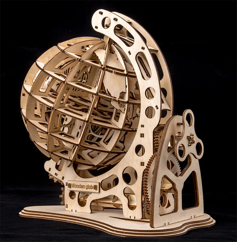 DIY 3D деревянная головоломка Глобус Модель Строительный набор детские игрушки для детей умные игры деревянная головоломка коробка Oyuncak украшение комнаты подарок
