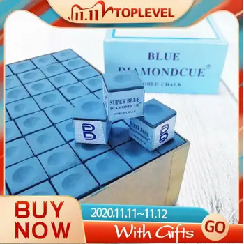 

SUPER BLUE Chalk Blue Diamond Snooker Pool Cue Chalk Billiard Stick Blue Oily Chalk 144 Pieces