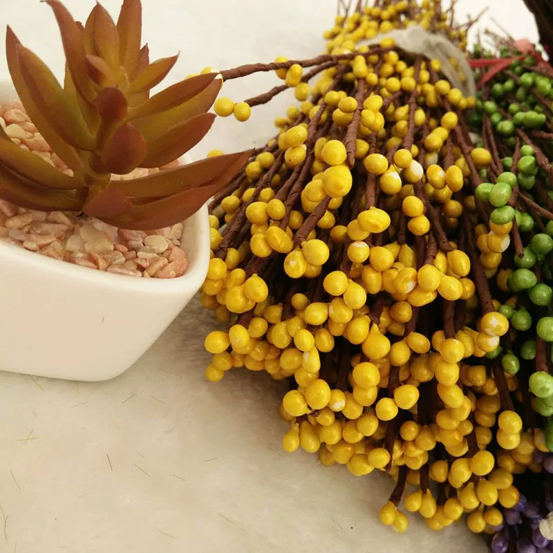 20 piezas rayón PIP baya ratan para DIY guirnalda de pelo boda arreglo Decoration Navidad | Дом и сад