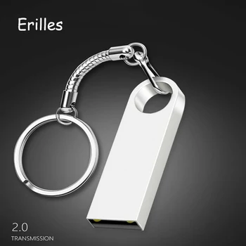 

Classic USB Flash drive 128GB 64GB 32GB 8GB flash USB 2.0 pen drive 4GB Metal usb stick 32GB 16GB pendrive with key ring