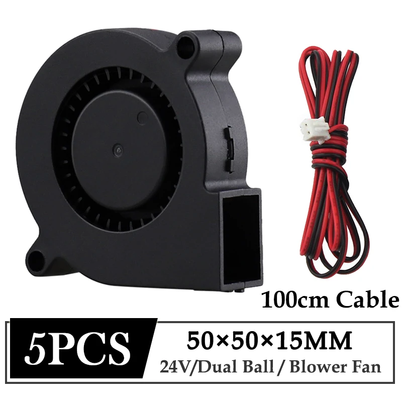 Gdstime-ventilador com Rolamento de Esferas Duplo para Impressora 3d Comprimento de 1m Cooler 5cm 50 mm x 15 mm Peças