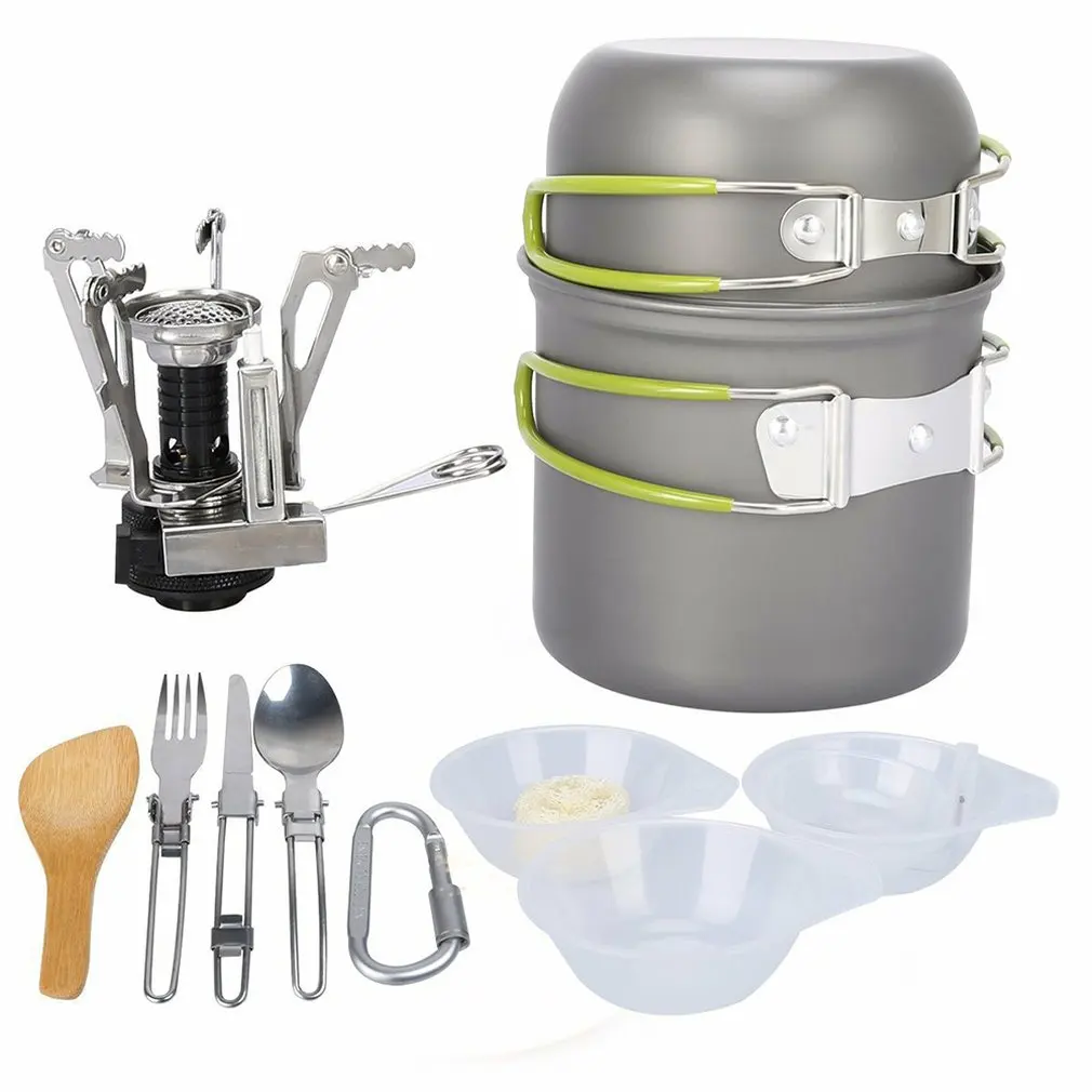 

Portable Gas Camping Stove Butane Propane Burner Outdoor Hiking Picnic Cookware Outdoor portable camping set