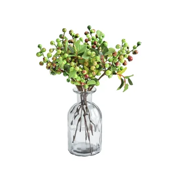 

Village Imitation Flowers Fake Silk Single Bottle California Berry Multi-color Living Room Restaurant Decoration Artificial Plan