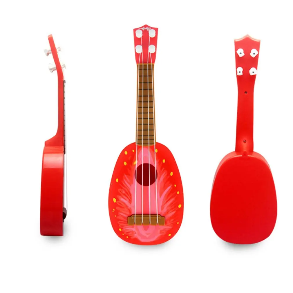 Сенсорные душевные слухи могут играть моделирование укулеле мини-гитары-фрукты игрушка ребенок Раннее Образование музыкальная игрушка инструмент