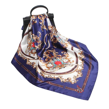 

Soft Vine Printing Shopping Sun Protection Casual Daily Spring Beach Elegant Emulation Silk Women Square Scarves Party Neck Wrap