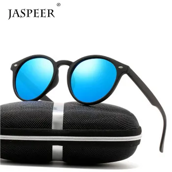 

JASPEER Men Polarized Sunglasses Outdoor Sports Round Sun Glasses Women Travel Driving PC Frame UV400 Eyeglasses