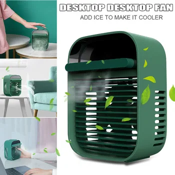 

Mini Desktop Fan Portable Cooling Fan Adjustable Humidifier Mist Fan for Office Household Traveling PI669