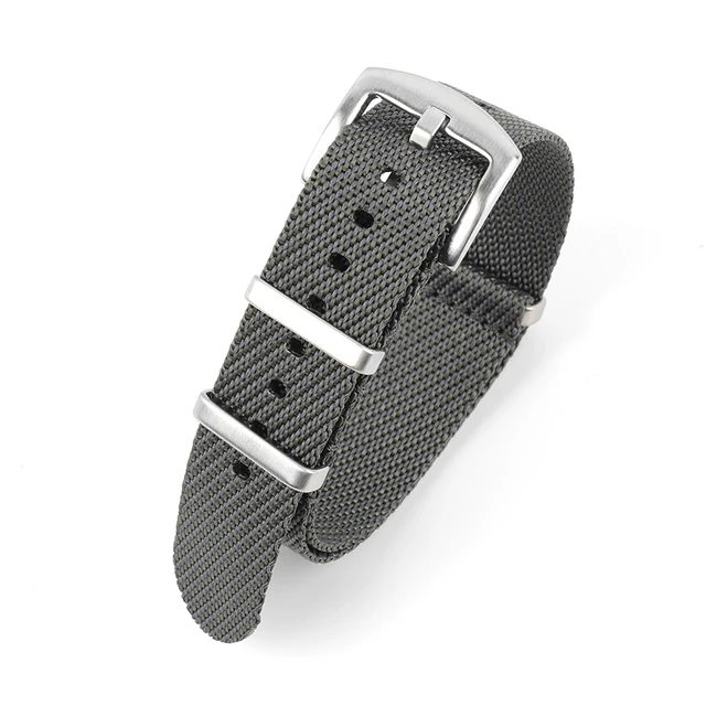 Nylon Nato Strap 20mm 22mm Stripe Watchband Replacement Watch Band Military Wristband Accessories For Tudor Nato Watch Strap grey 1