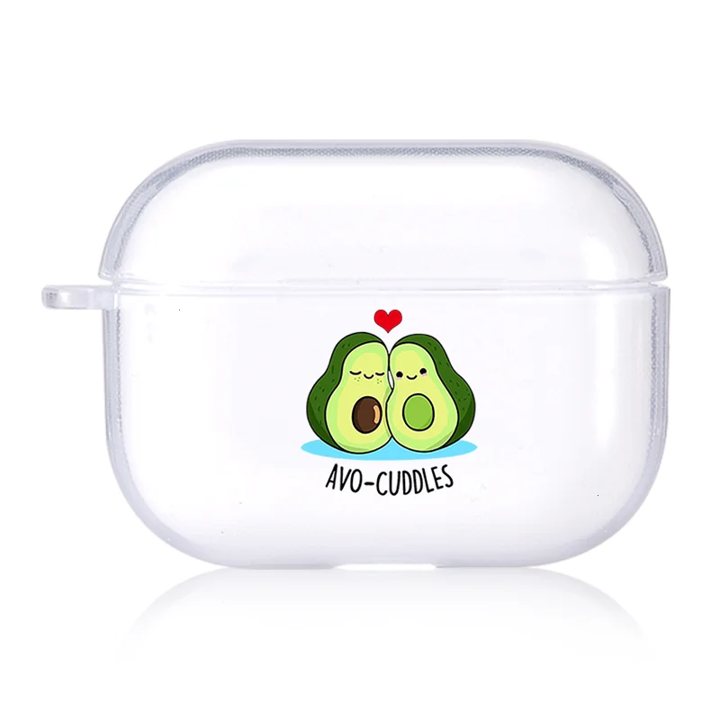 Cartoon Avocado Coque Airpods Pro Case Cute Clear Cover Airpods 2 Case Luxury Silicone Funny Air Pod Earphone Accessories Cases Earphone Accessories Aliexpress
