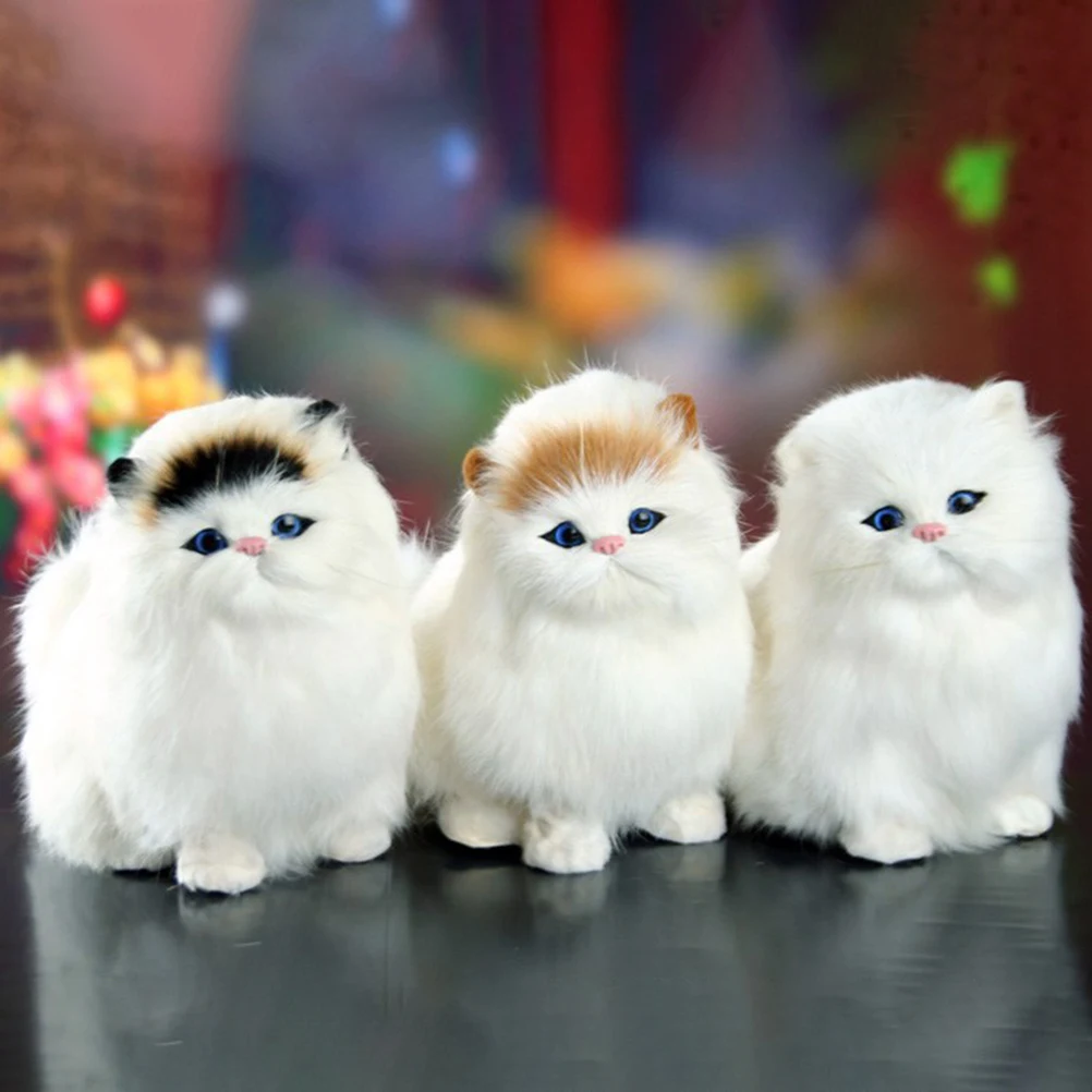 Electronic Simulation Cat Toy Sound Animal Models Lovely Home Decoration Gifts 