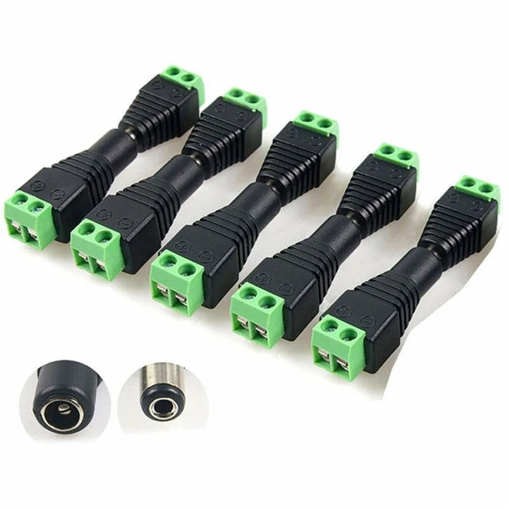 

10pcs 5.5mm X 2.1mm Male Female Connectors DC 12V Power Plug Socket Screw Terminal CCTV Adaptors For All DC Or AC Cameras