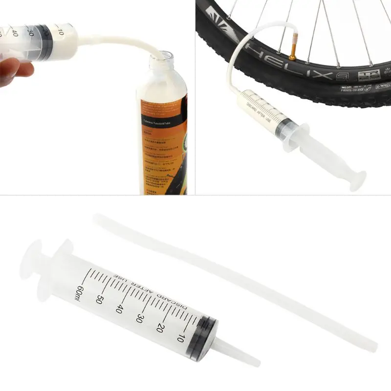 

1 Set Mountain Road Bicycle Vacuum Tire Tube Repair Refilling Filling Fluid Tool Hose Syringe Set Accessories Y51D