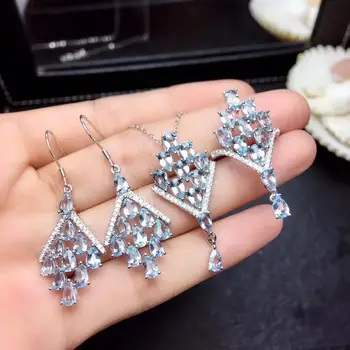 

Qi Xuan_Light Blue Stone Simple And Elegant Ring_S925 Solid Silver Fashion Blue Ring_Manufacturer Directly Sales