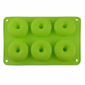 

6 Doughnut Silicone Mold Diy Round Cake Angel Circle Biscuit Muffin Mold Donut Silicone Ice Cube Molds Candy Chocolate