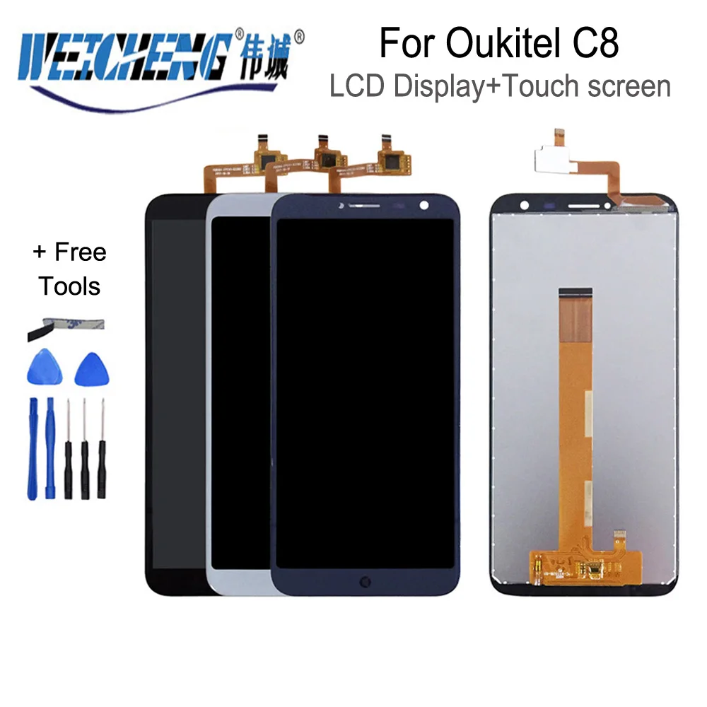 ЖК-дисплей WEICHENG в сборе сенсорный экран для Oukitel C8 мобильный телефон c8